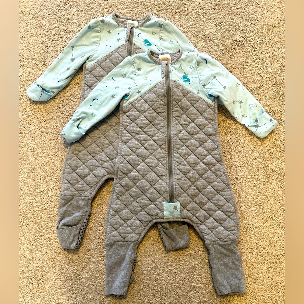 Love to Dream long sleeve sleep suit, pack of 2